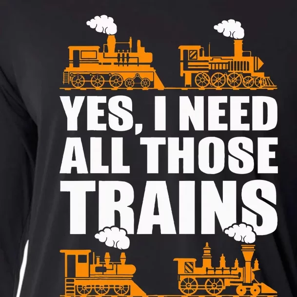 Train Collector Funny Model Train Cooling Performance Long Sleeve Crew