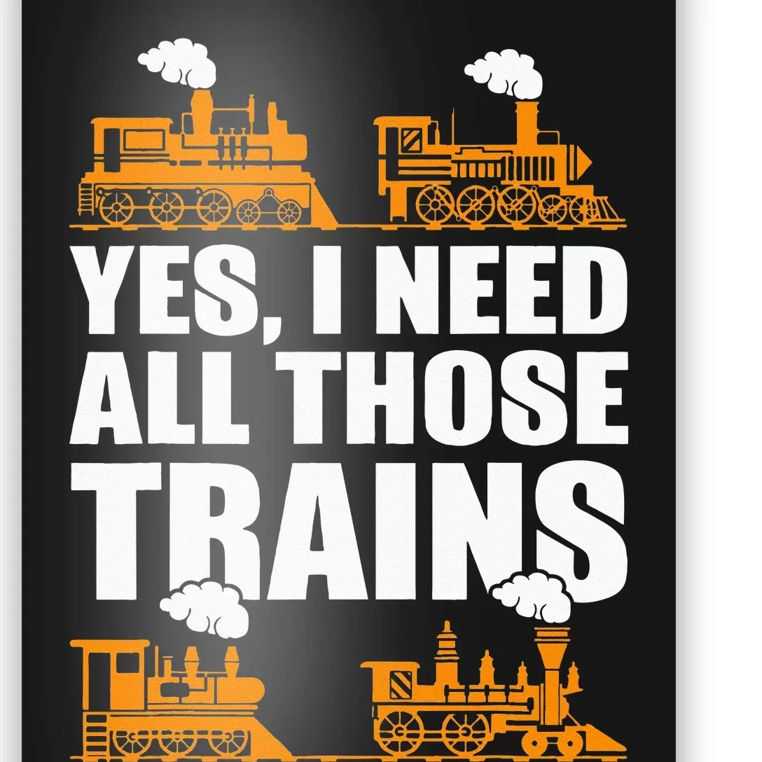 Train Collector Funny Model Train Poster