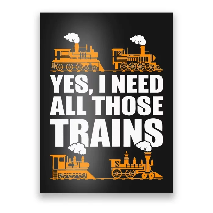 Train Collector Funny Model Train Poster