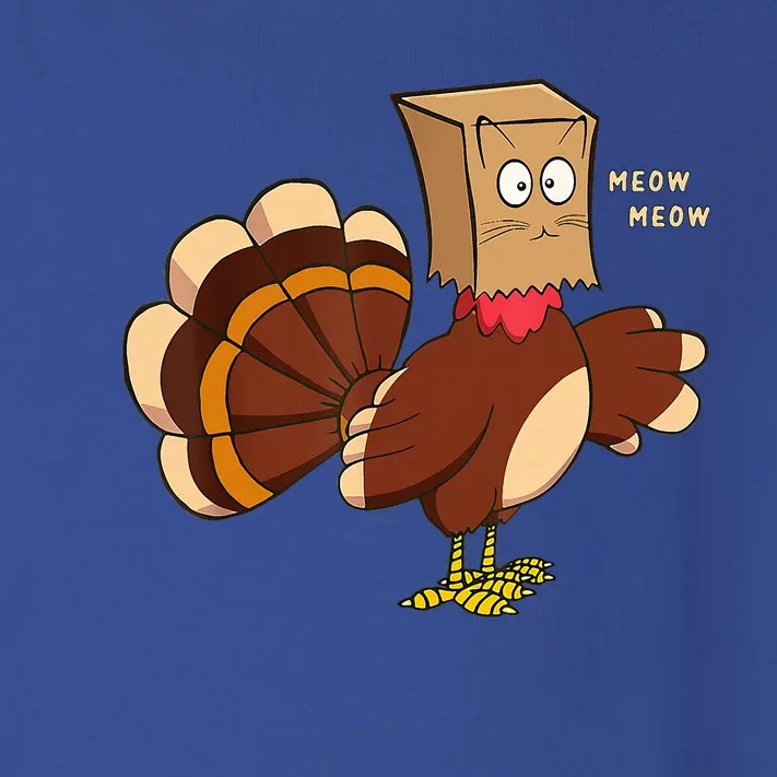 Thanksgiving Cat Funny Fake Cat Turkey Meow Thanksgiving Toddler Long Sleeve Shirt