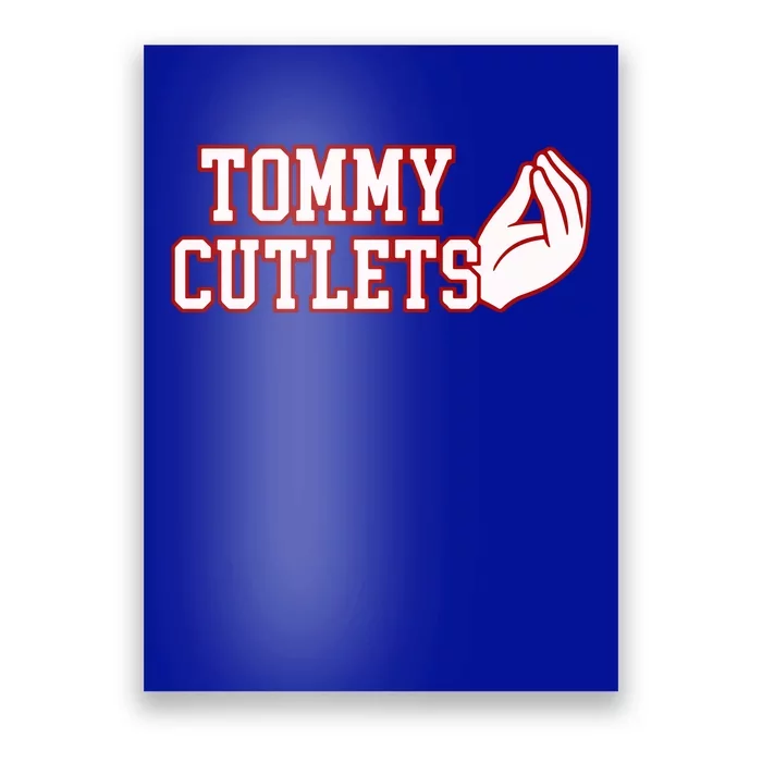 Tommy Cutlets Football Quarterback Ny Italian Hand Gesture Poster