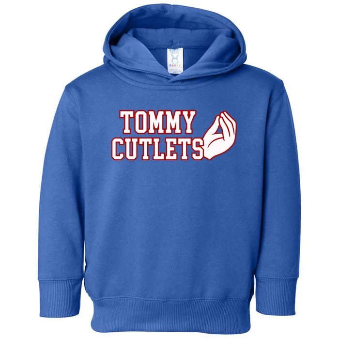 Tommy Cutlets Football Quarterback Ny Italian Hand Gesture Toddler Hoodie