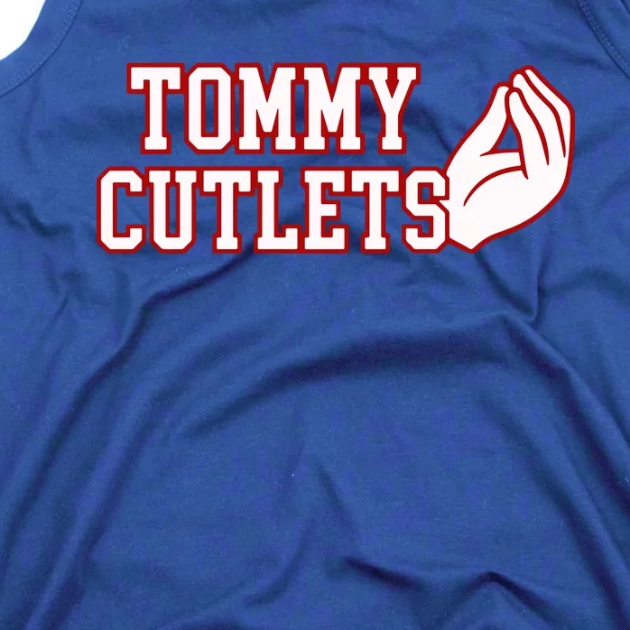 Tommy Cutlets Football Quarterback Ny Italian Hand Gesture Tank Top