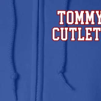 Tommy Cutlets Football Quarterback Ny Italian Hand Gesture Full Zip Hoodie