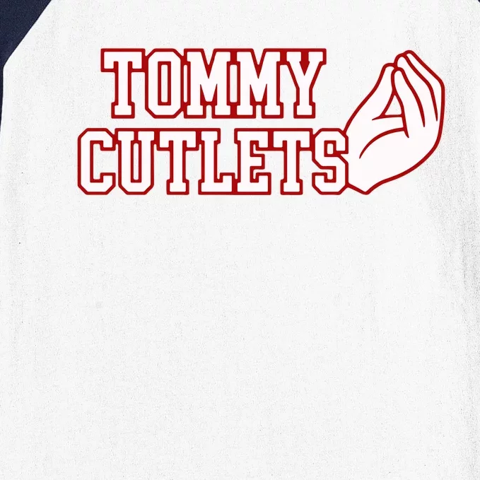 Tommy Cutlets Football Quarterback Ny Italian Hand Gesture Baseball Sleeve Shirt