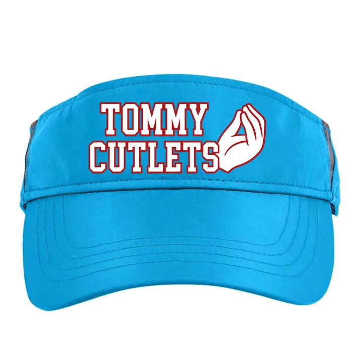 Tommy Cutlets Football Quarterback Ny Italian Hand Gesture Adult Drive Performance Visor