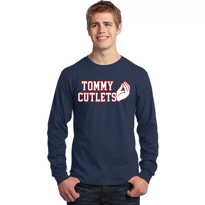 Tommy Cutlets Football Quarterback Ny Italian Hand Gesture Tall Long Sleeve T-Shirt