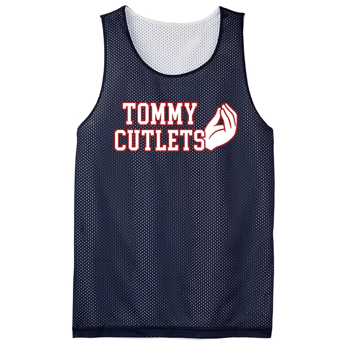 Tommy Cutlets Football Quarterback Ny Italian Hand Gesture Mesh Reversible Basketball Jersey Tank