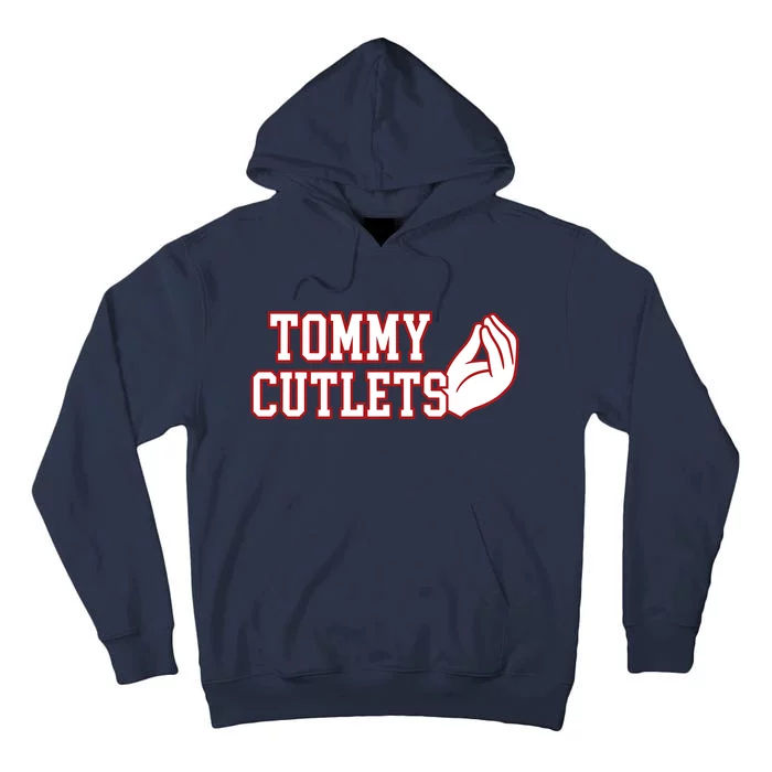 Tommy Cutlets Football Quarterback Ny Italian Hand Gesture Tall Hoodie