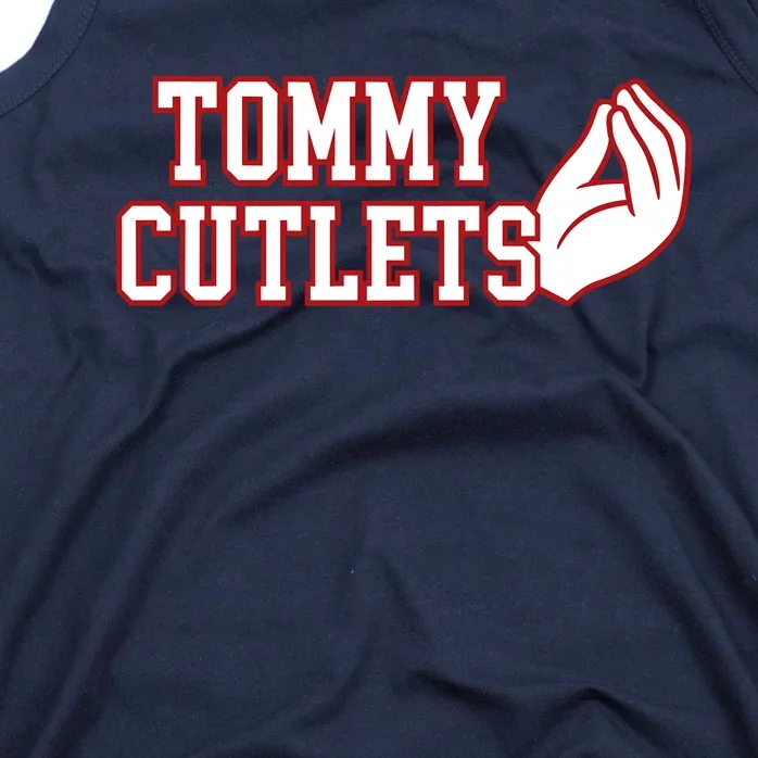 Tommy Cutlets Football Quarterback Ny Italian Hand Gesture Tank Top