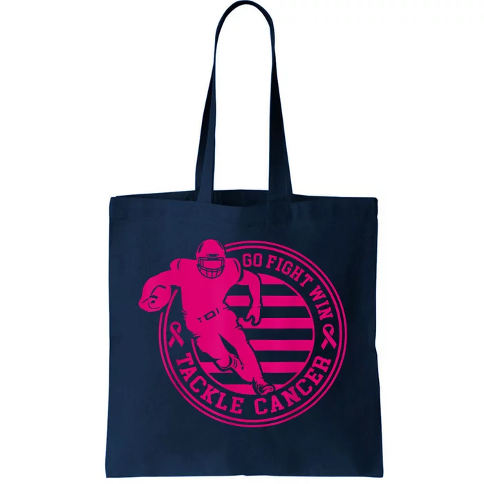 Tackle Cancer Gift Go Fight Win Tote Bag