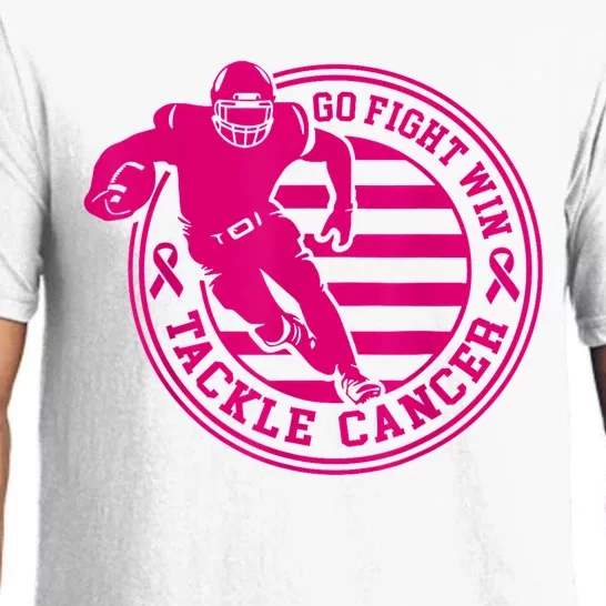 Tackle Cancer Gift Go Fight Win Pajama Set