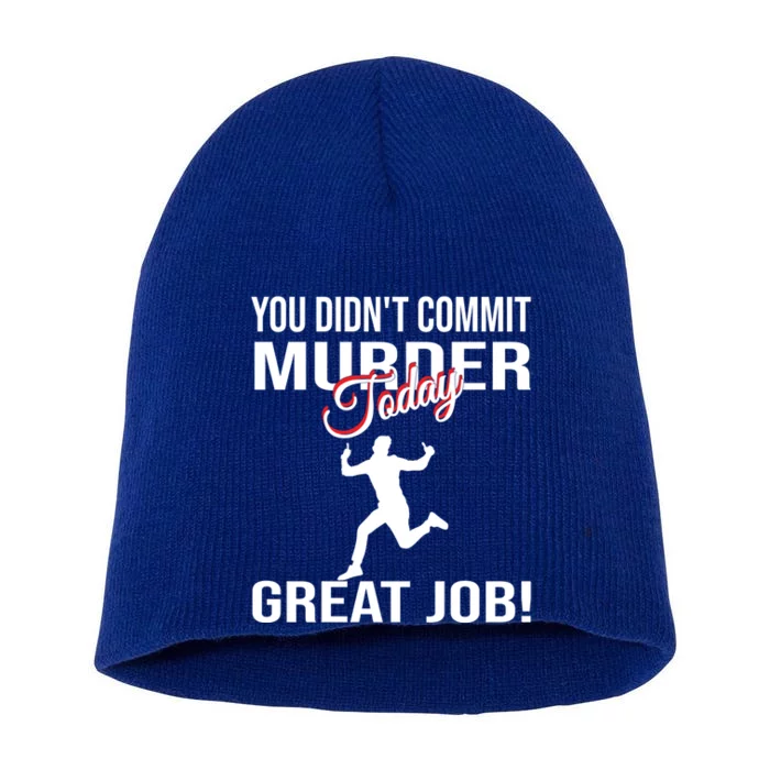 True Crime Gift Short Acrylic Beanie