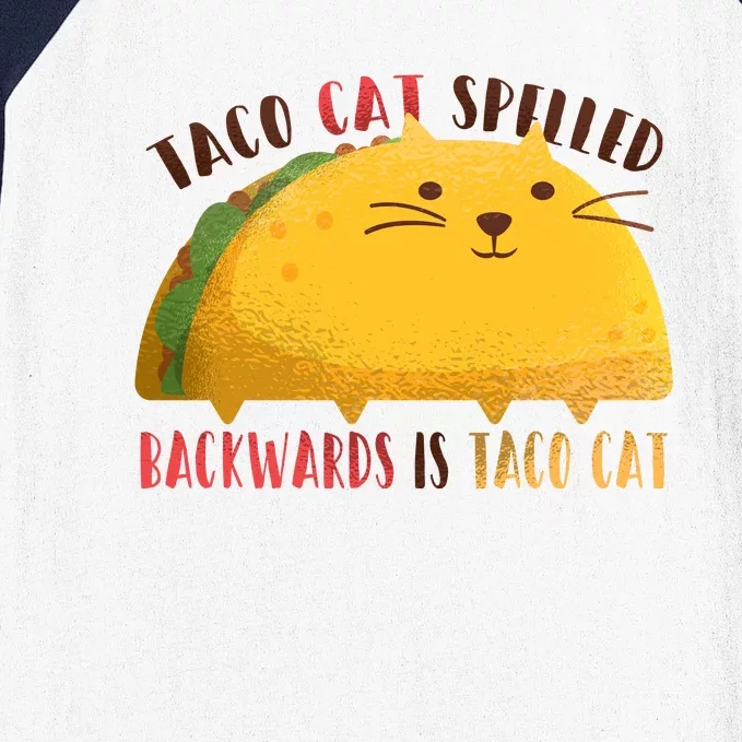 Taco Cat Graphic Baseball Sleeve Shirt