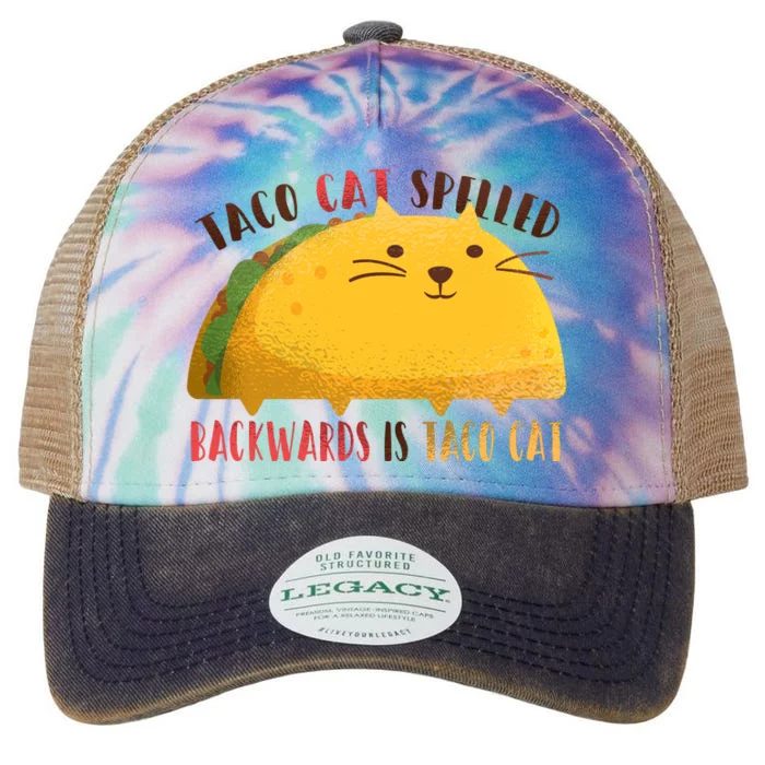 Taco Cat Graphic Legacy Tie Dye Trucker Hat