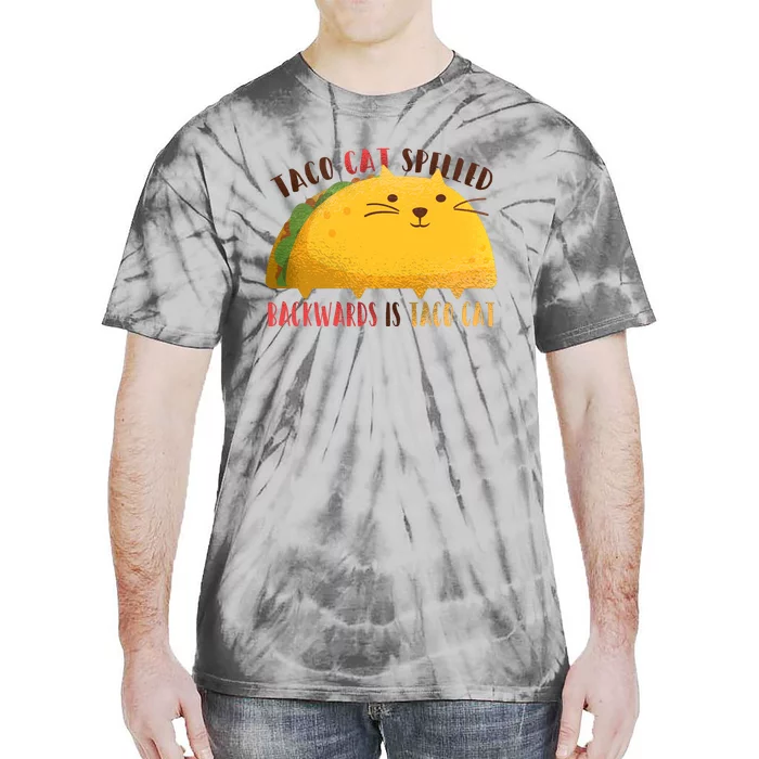 Taco Cat Graphic Tie-Dye T-Shirt