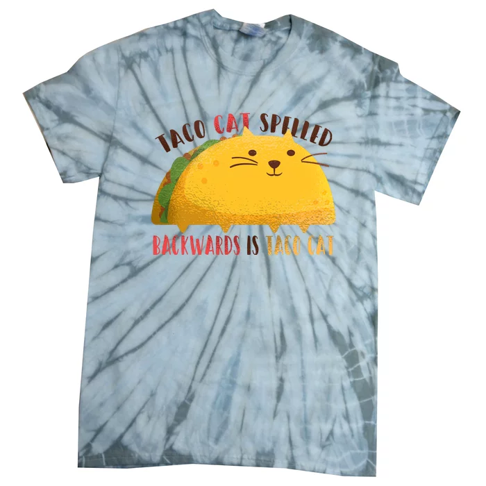 Taco Cat Graphic Tie-Dye T-Shirt