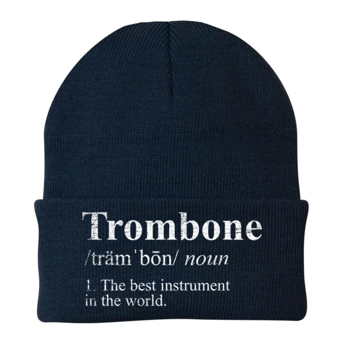 Trombone Cute Gift The Best Instrut In The World Knit Cap Winter Beanie