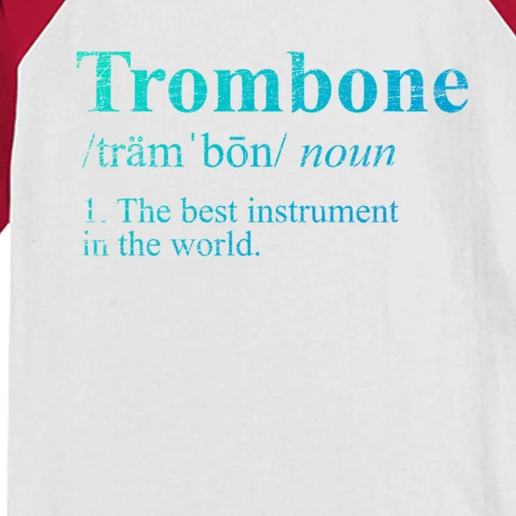 Trombone Cute Gift The Best Instrut In The World Kids Colorblock Raglan Jersey