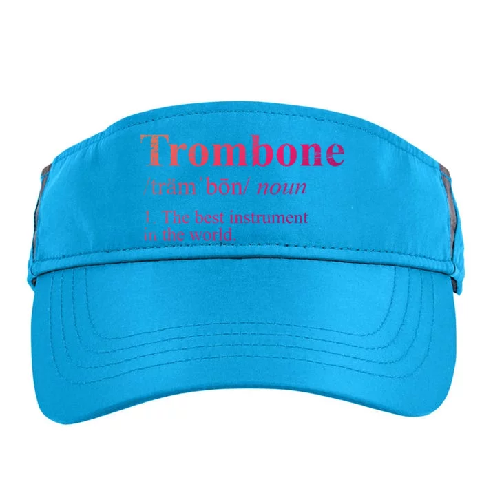 Trombone Cute Gift The Best Instrut In The World Adult Drive Performance Visor