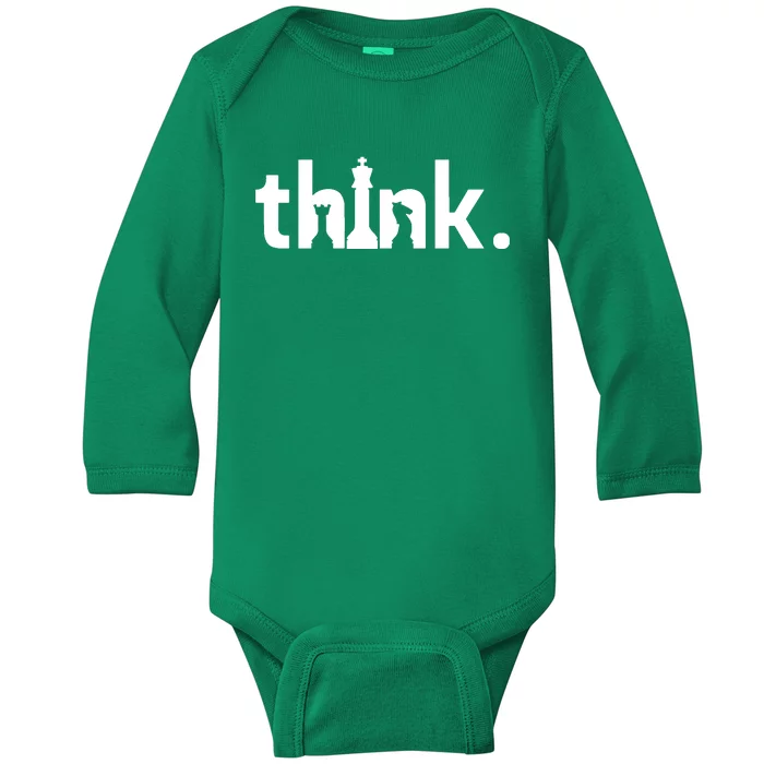 Think Chess Game Sport Baby Long Sleeve Bodysuit