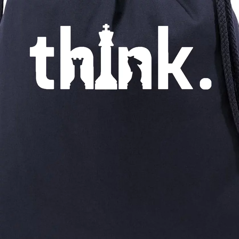 Think Chess Game Sport Drawstring Bag