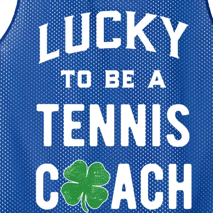 Tennis Coach Gift Lucky Irish Shamrock St Patricks Day Gift Mesh Reversible Basketball Jersey Tank