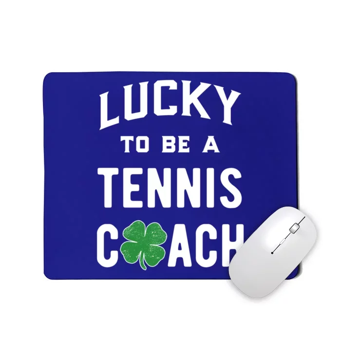 Tennis Coach Gift Lucky Irish Shamrock St Patricks Day Gift Mousepad