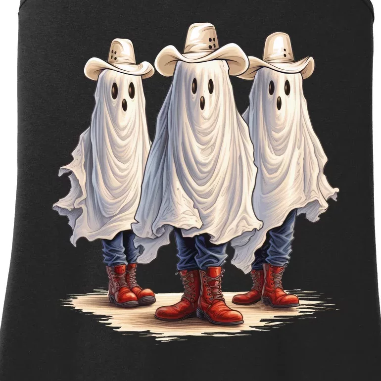 Three Cowboy Ghosts Ladies Essential Tank