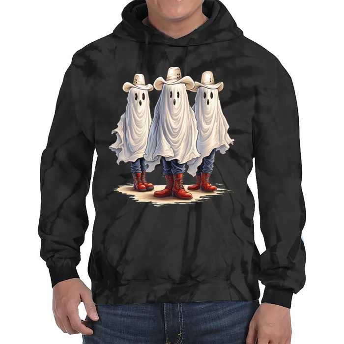 Three Cowboy Ghosts Tie Dye Hoodie