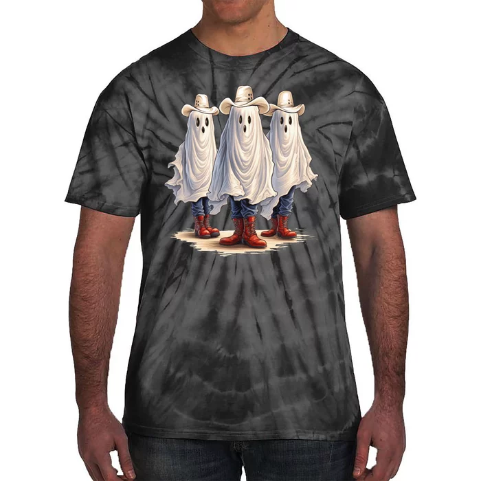 Three Cowboy Ghosts Tie-Dye T-Shirt