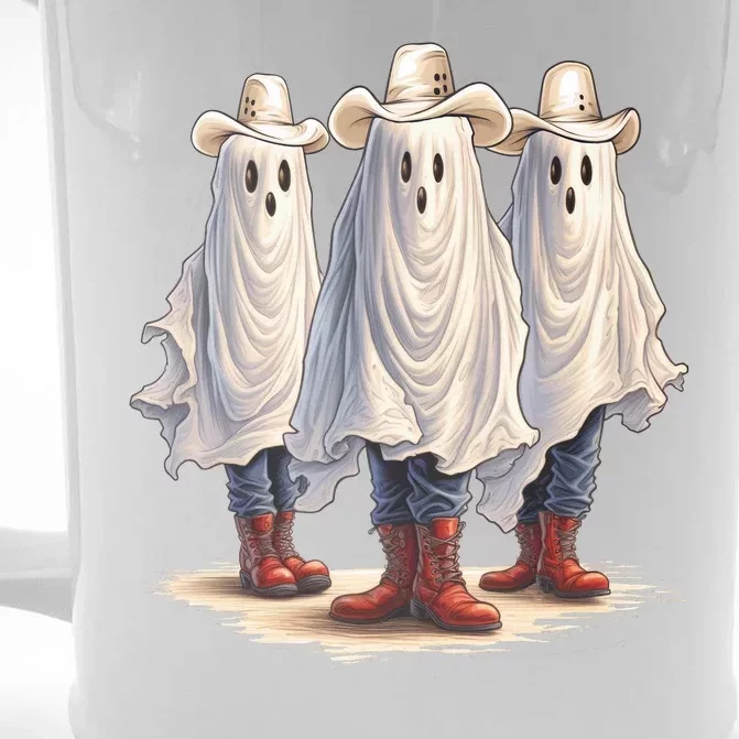 Three Cowboy Ghosts Front & Back Beer Stein