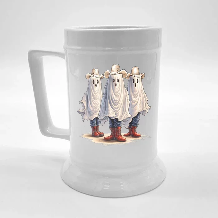 Three Cowboy Ghosts Front & Back Beer Stein