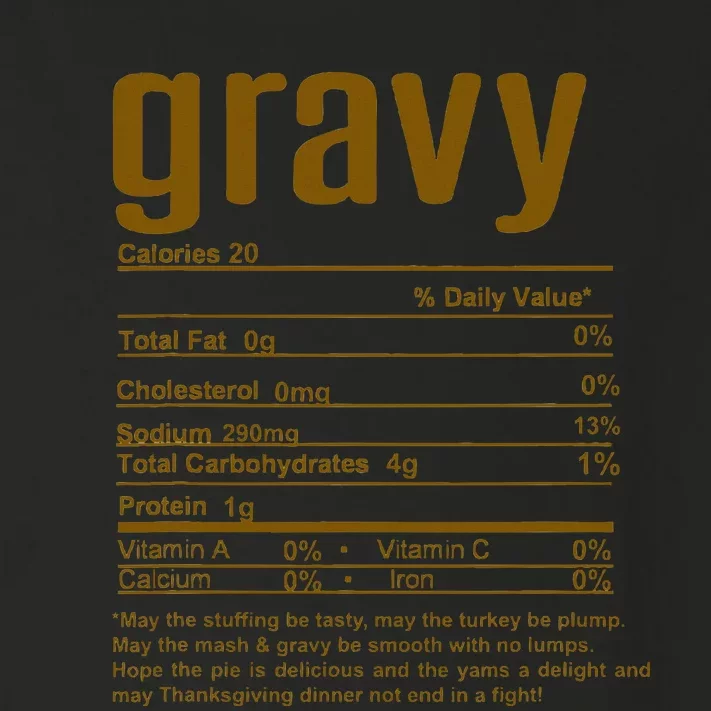 Thanksgiving Christmas Gravy Nutritional Facts Toddler Long Sleeve Shirt