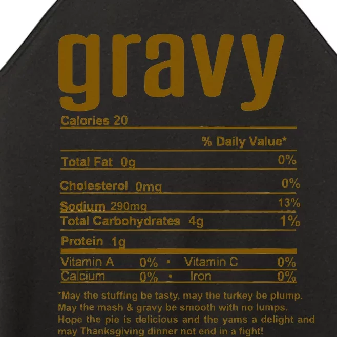 Thanksgiving Christmas Gravy Nutritional Facts Women’s Perfect Tri Rocker Tank