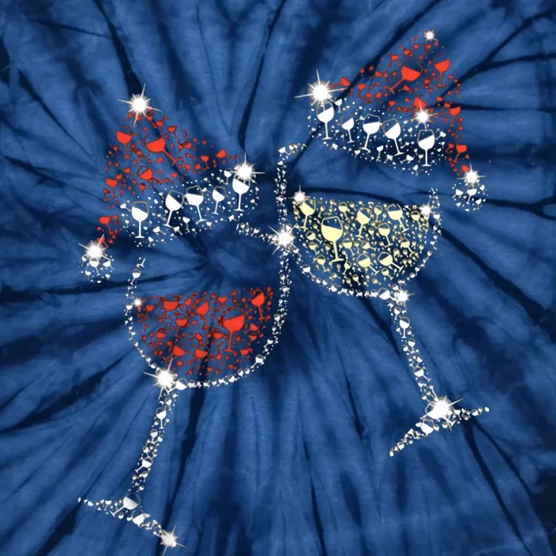 Two Cheering Glasses Of Wine Special Christmas Edition Wine Tie-Dye T-Shirt