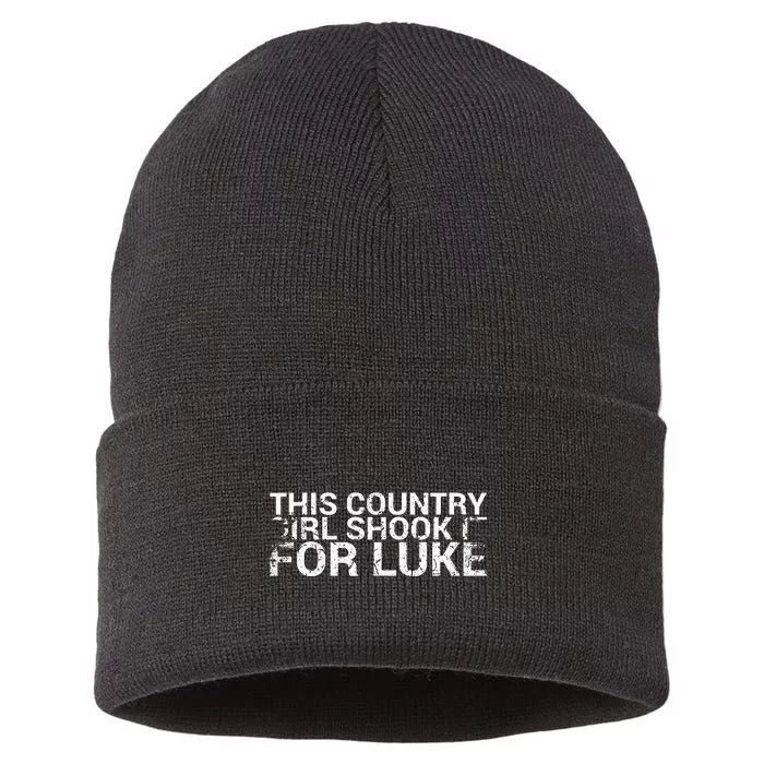 This Country Girl Shook It For Luke Design For Music Fan Sustainable Knit Beanie