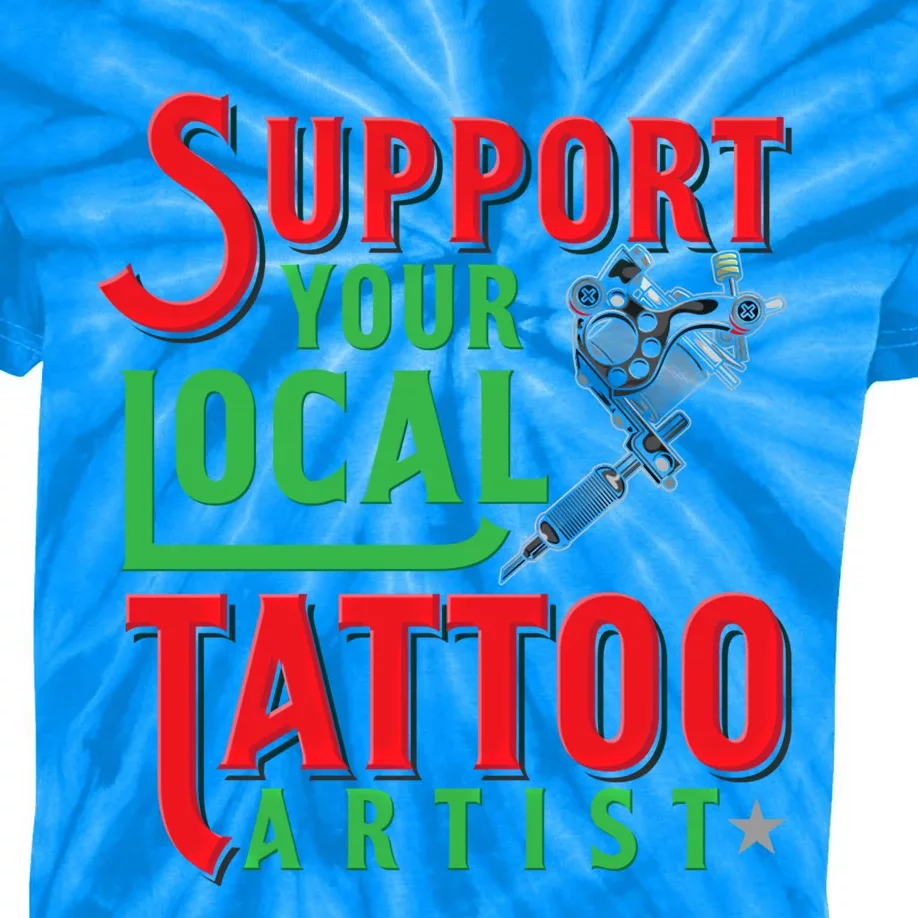 Tattoo Cute Gift For A Lover Of Ink And Tattoo Artist Gift Kids Tie-Dye T-Shirt