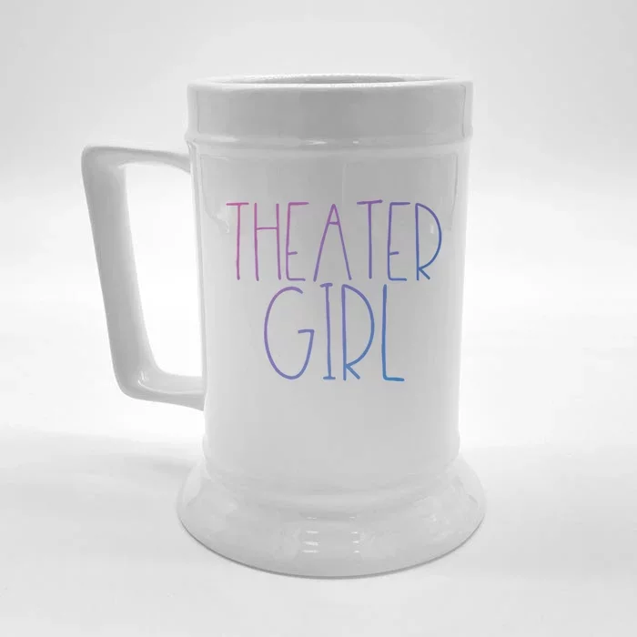 Theatre Cute Gift Broadway Musical Fan Christmas Gift Cute Funny Gift Front & Back Beer Stein