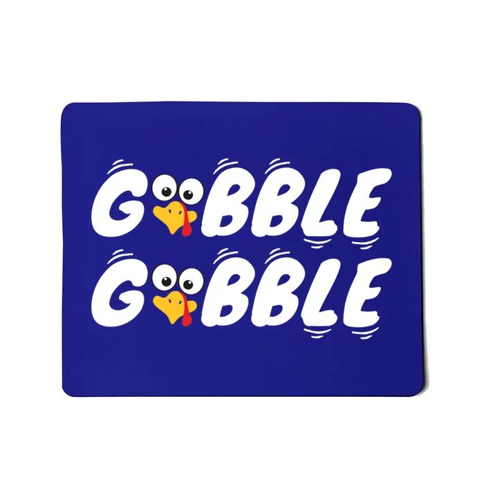 Thanksgiving Cute Gobble Gobble Turkey Face Gift Mousepad