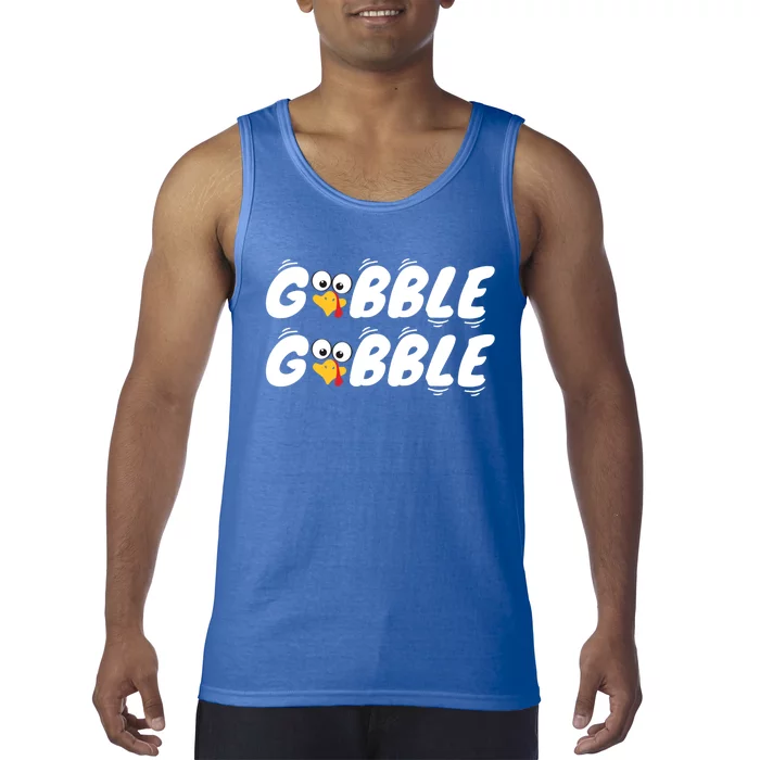 Thanksgiving Cute Gobble Gobble Turkey Face Gift Tank Top