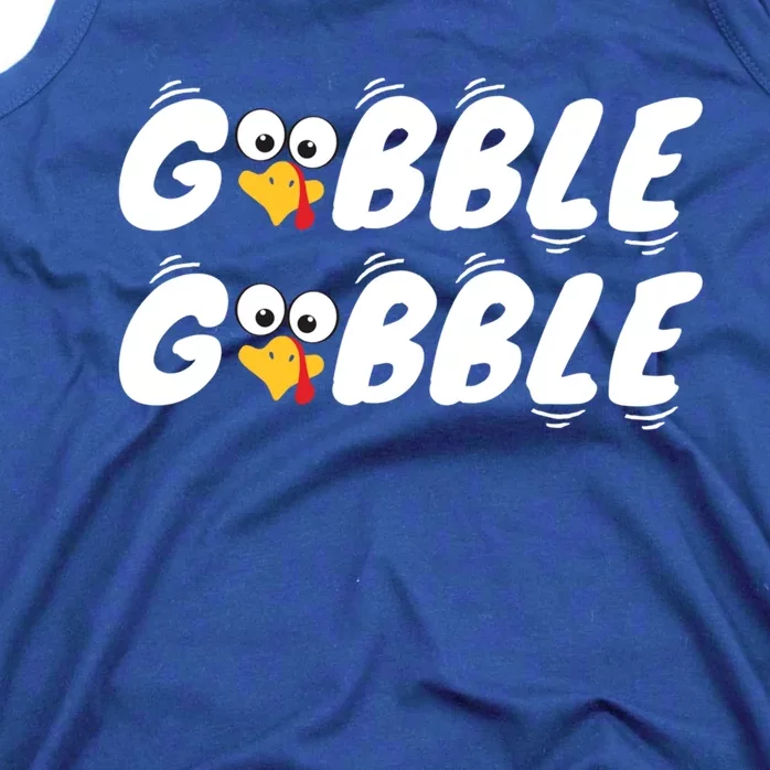 Thanksgiving Cute Gobble Gobble Turkey Face Gift Tank Top