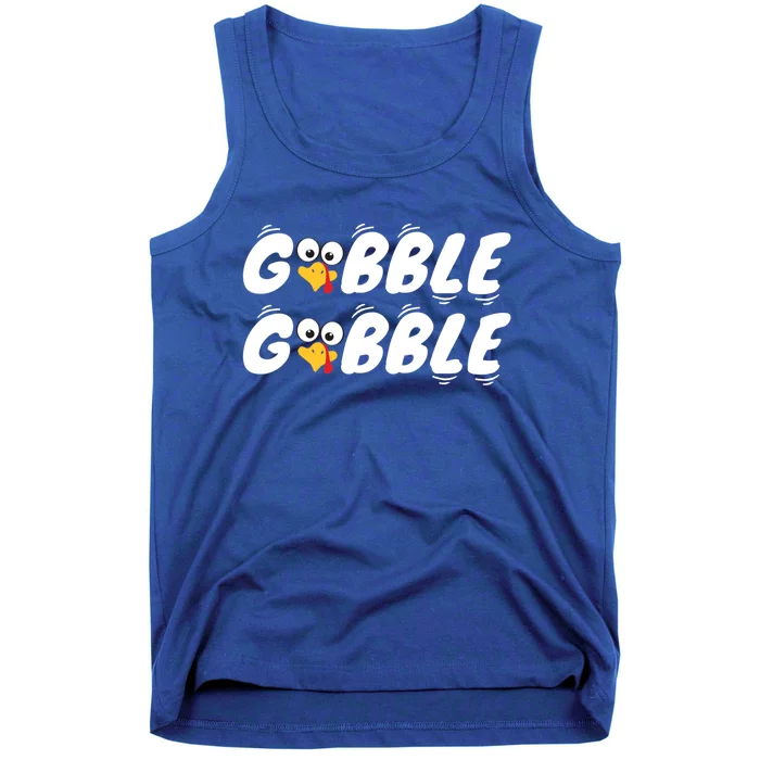 Thanksgiving Cute Gobble Gobble Turkey Face Gift Tank Top