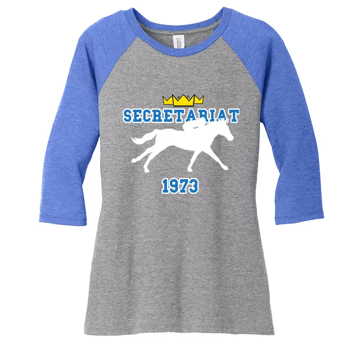 Trpl Crwn Gift Secretariat 1973 Cool Gift Women's Tri-Blend 3/4-Sleeve Raglan Shirt