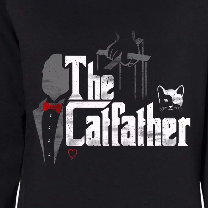 The Catfather Gift Funny Cat Dad Gift Father Of Cats Gift Womens California Wash Sweatshirt