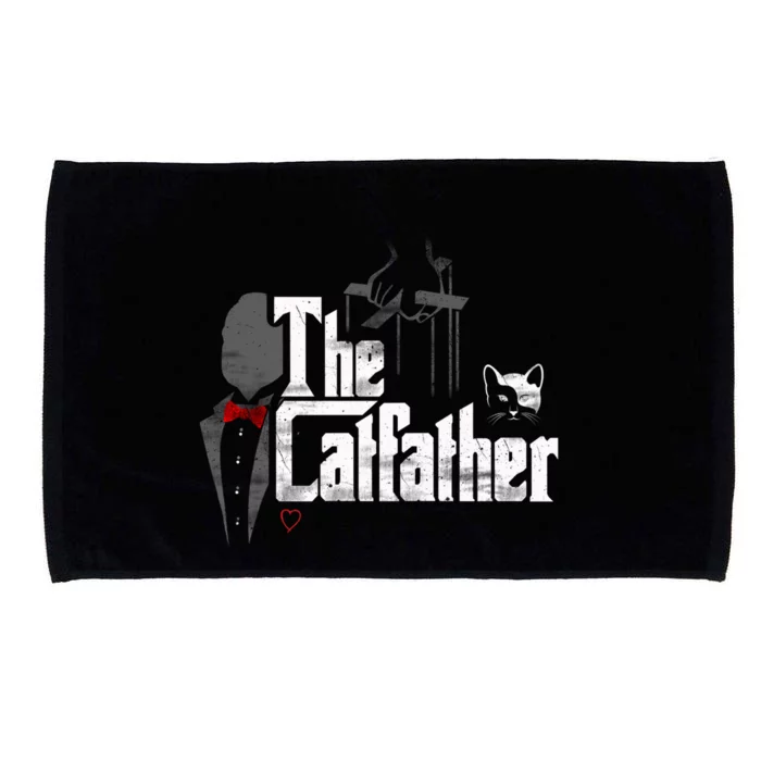 The Catfather Gift Funny Cat Dad Gift Father Of Cats Gift Microfiber Hand Towel