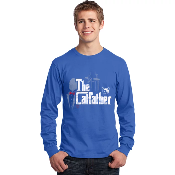 The Catfather Gift Funny Cat Dad Gift Father Of Cats Gift Long Sleeve Shirt