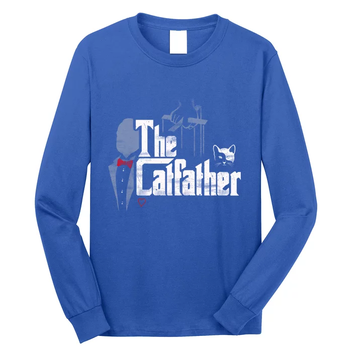 The Catfather Gift Funny Cat Dad Gift Father Of Cats Gift Long Sleeve Shirt