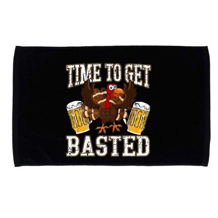 Thanksgiving Cheers Hilarious Turkey Basting Party Microfiber Hand Towel