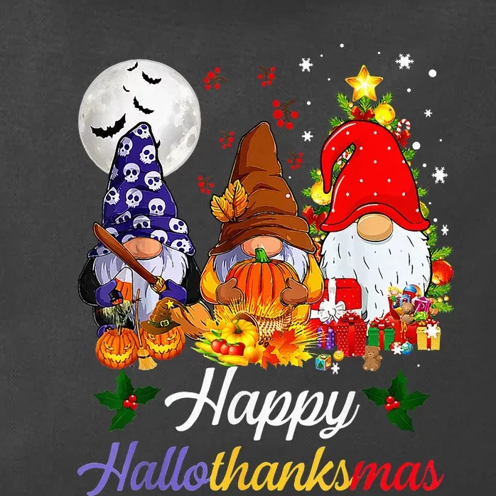 Thanksgiving Christmas Happy Hallothanksmas Gnomes Zip Tote Bag